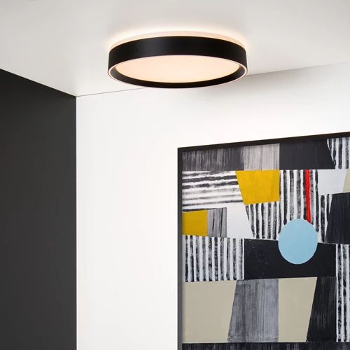 Lucide NURIA - Deckenleuchte - Ø 40 cm - LED 3 StepDim - 1x24W 2700K - Schwarz - Atmosphäre 1